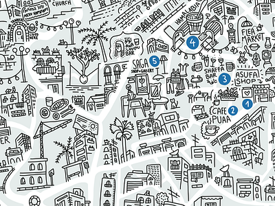 Illustrated Map of Jaffa illustratedmap illustration israel jaffa map market neighborhood streets telaviv yaffo