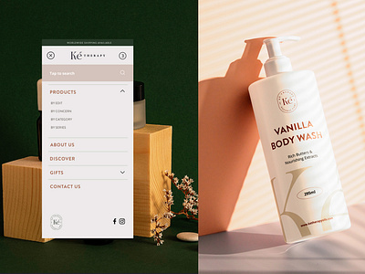 Ke Therapy; Visual Identity, Packaging and Website