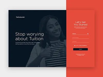 TuitionLendr Login UI dailyui design inspiration interface lagos landing page login page nigeria trending ui uiux ux