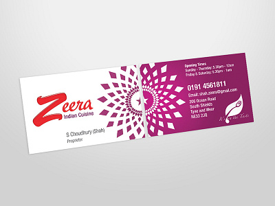 Zeera Business Cards business cards graphic design print