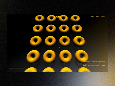 Dilla Donuts: 15 year Tribute - pt. I album arvin coenen design digital experience glsl html5 infinite scroll ingmar leeuwis music sound three.js tween.js webgl