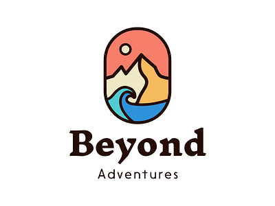 Adventure Logo adventure brand brand design colors logo mountain travel typography wave
