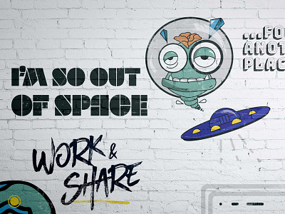Mascot Design for Co-Working Space Interior Wall
