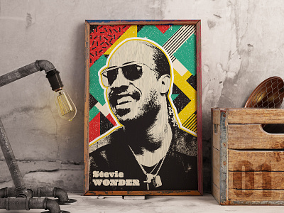 Stevie Wonder Urban Poster funky graphic design poster art poster design urban design