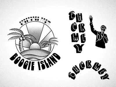 🌴 Greetings from Boogie Island 🌴 band logo band merch band shirt boogie graphicdesign illustration island time shirt design shormey sxsw tour poster typography art