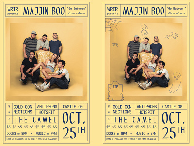 Majjin Boo Release Poster(s) boo concert flyer graphicdesign music richmond rock bands spooky