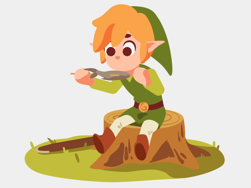 Lunch break animation link loop zelda