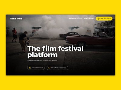 Film Festival Platform dark film film festival flat minimal movies ui web