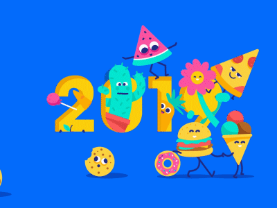 2019 Foody 2019 after affects animation design motion wish card