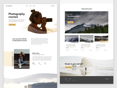 Course Creator Website Theme clean course desktop interface landing page theme ui ux web web design website