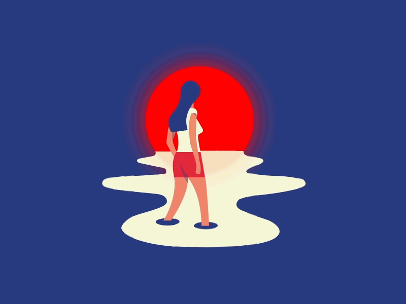 Sunset Pool character adobe aftereffects animated animation 2d adobe adamosvald motiongraphics render vector illustration motion designer mograph aftereffects motiondesign designer design 2d motion animator animation