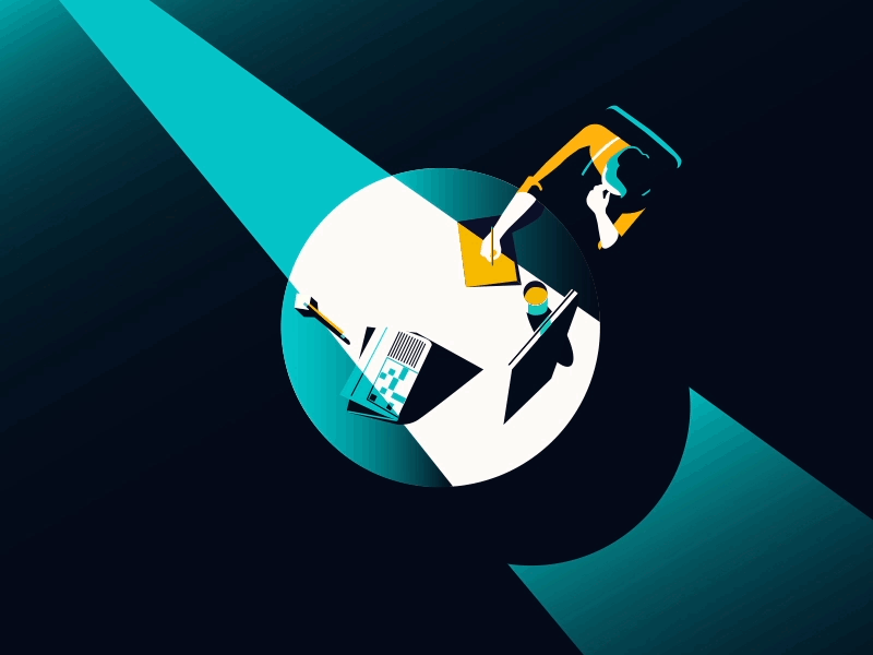Late night working character animation 2d animated adobe aftereffects vector render motiongraphics illustration motion designer adamosvald mograph aftereffects adobe motiondesign designer 2d design motion animator animation
