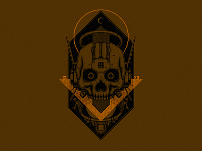 Space Skull XII XII illustration pixel art skull