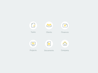 Icons for project management system