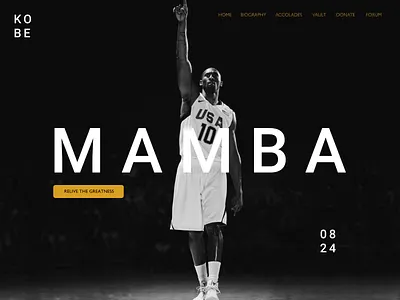 For Kobe branding creative design goats kobe kobebryant landing landing page layout minimal