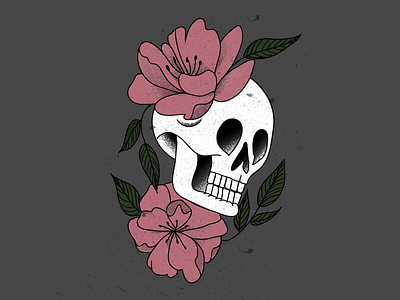 Tattoo Style Skull adobe illustrator design drawing illustration traditional tattoo
