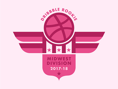 Dribbble Rookie Badge badge debut design graphic design illustration logo mark vector