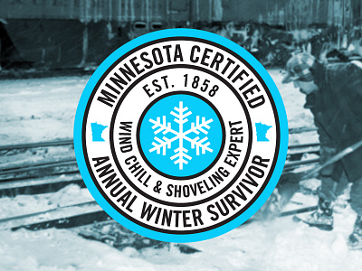 MN Winter Survivor Badge badge design logo vector