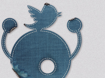 Twitbot bird bot button fabric social twitter