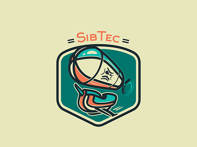 Sibtec aircraft badge boat illustrator logo startup steampunk vessel zeppelin