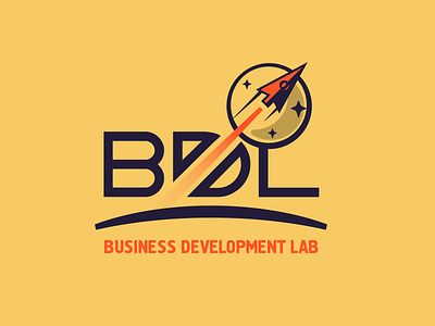 BDL — light bd bdl business cursor development dl illustrator lab logo moon rocket star