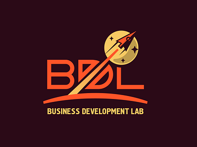 BDL — dark bd bdl business cursor development dl illustrator lab logo moon rocket star