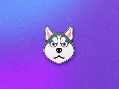 Enamel Pin Husky accesories dog enamel husky mobile pin qmoji