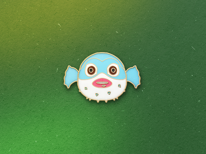 Enamel Pin Blobfish blobfish fish qmoji pin mobile enamel accesories