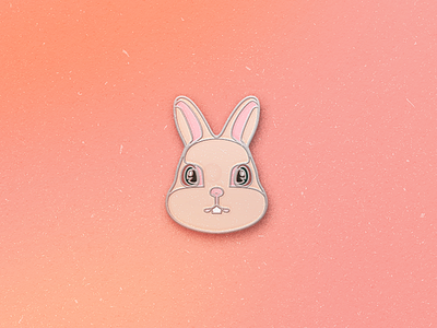 Enamel Pin Rabbit accesories enamel hare mobile pin qmoji rabbit