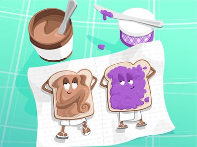 PB&J Spa design drawing illustration vector