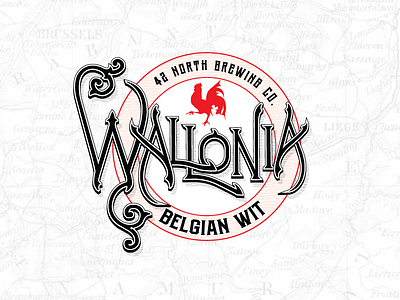 Wallonia Wit Logo beer belgian belgium brewery logo type wallonia wit