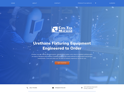 Con-Tek Machine Web Redesign ui ux web