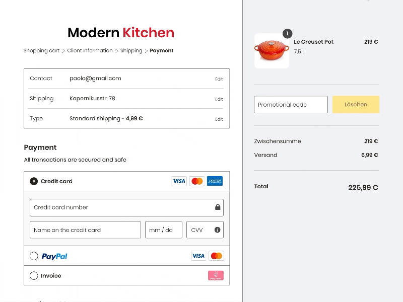 Daily Ui 002 / Credit card checkout credit card checkout dailyui dailyui 002 payment checkout payment page