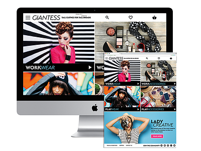 Giantess eCommerce Responsive Site ecommerce fashion responsive