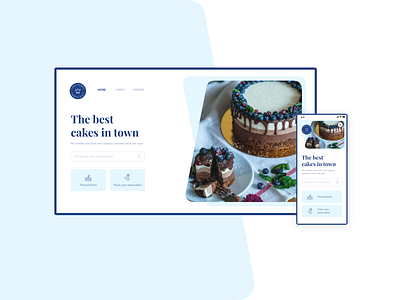 Cake website branding cake cake shop design interface ui ui design visual design