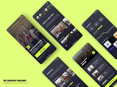 Nike Training Club | Submission for UpLabs brand club dashboard exercise exercise app fit fitness fitness app interface training ui ui ux ui design ux uxui visual design