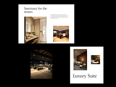 Luxury Retreats black and white clean design interaction design minimal ui ux web design