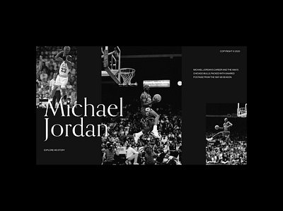 Tribute to The Last Dance and the legend Michael Jordan. agency black and white clean dashdigital design interaction design minimal ui ux web design