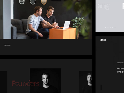 Homepage Dash Website black and white design agency minimal ui ux web design