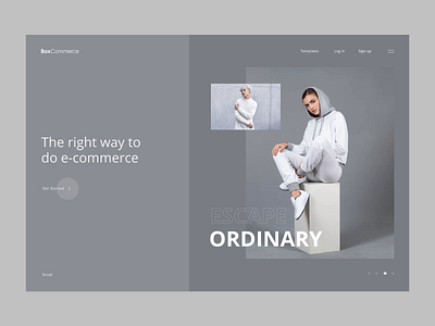 Landing Page Concepts e commerce fashion grid layout landing page minimal ui web design