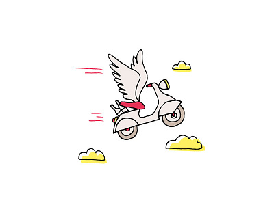 Alcohaul Step Two - Delivery alcohol delivery food illustration motorcycle