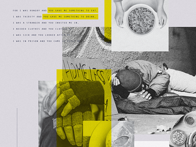 Free Community Dinner collage collage dinner food homeless homelessness photography purple serve yellow