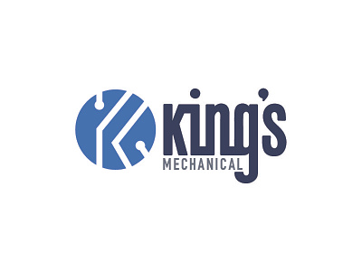 Kings Mechanical Update blue branding corporate dribbble identity kings logo mechanical