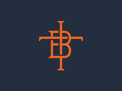 BT Monogram ai brand cross dribbble lettering logo mark monogram orange type ui ux