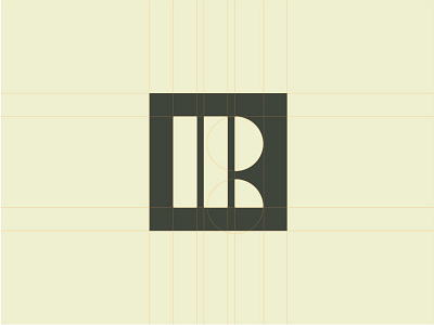 R sketch brand corporate dribbble geometric grid logo r spacing square