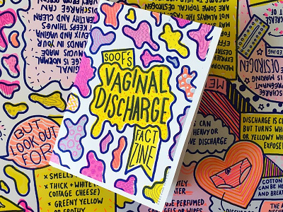 Vaginal Discharge Zine 80s 90s illustration layout lettering