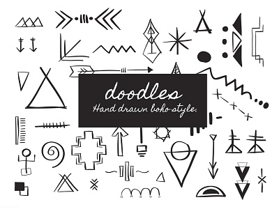 Doodles : Boho style boho doodles hand drawn illustration vector