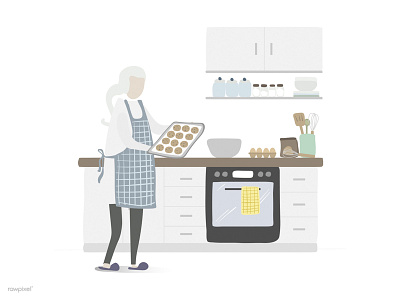 Cooking cooking. cookie hand drawn illustration vector