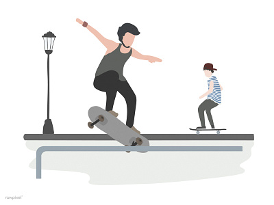 Skate hand drawn illustration skate skateboard vector