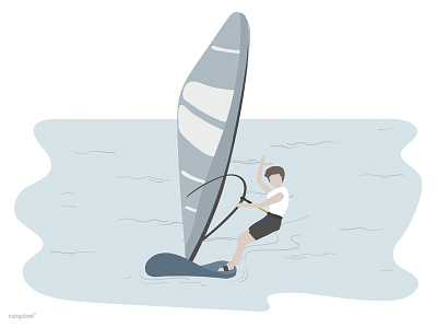 Sailing hand drawn illustration sailing vector